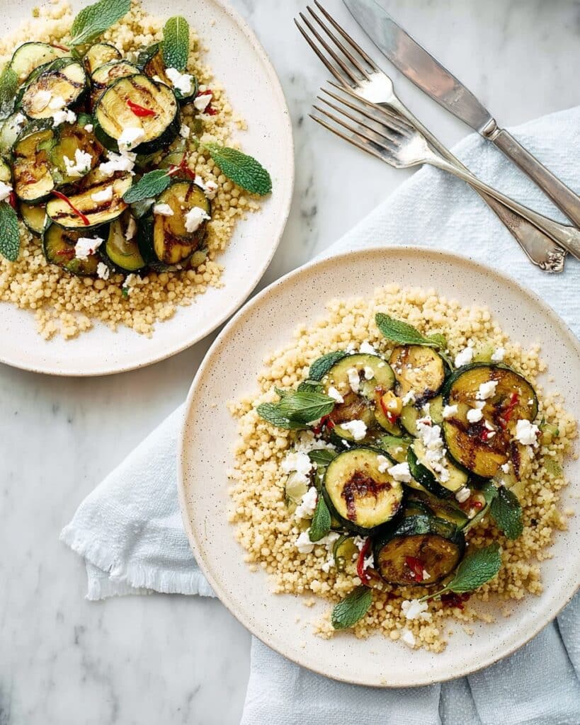 Courgette, Chilli & Mint with Pearl Couscous Recipe