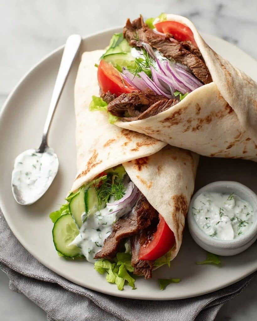 Beef Shawarma Yogurt Wraps Recipe