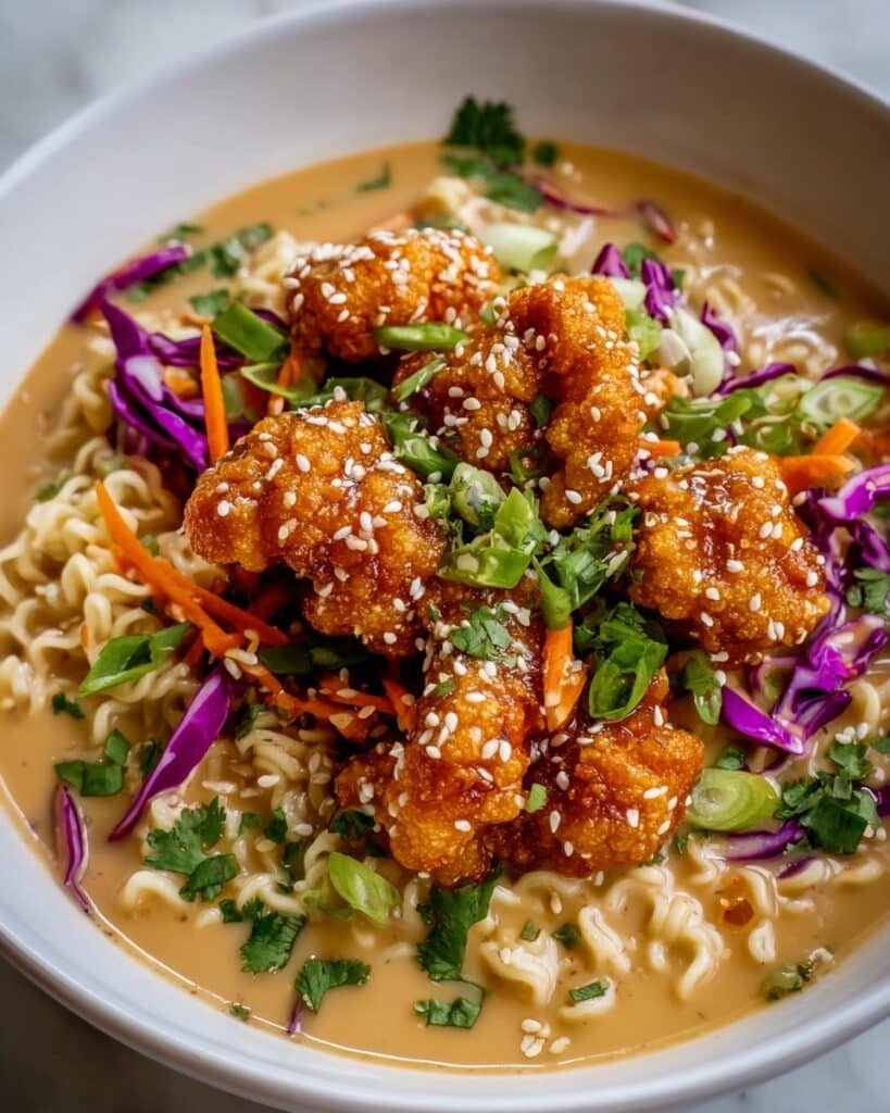 Buffalo Cauliflower Ramen Bowl Recipe