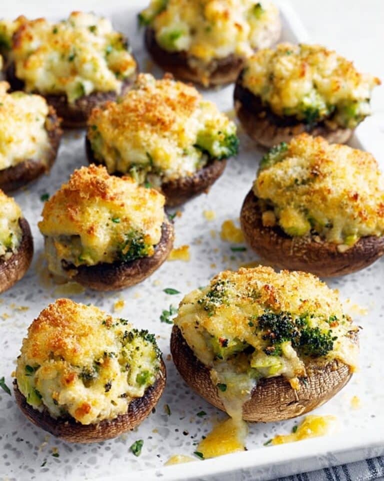 Broccoli Baked Potatoes with Cheddar and Mustard Recipe