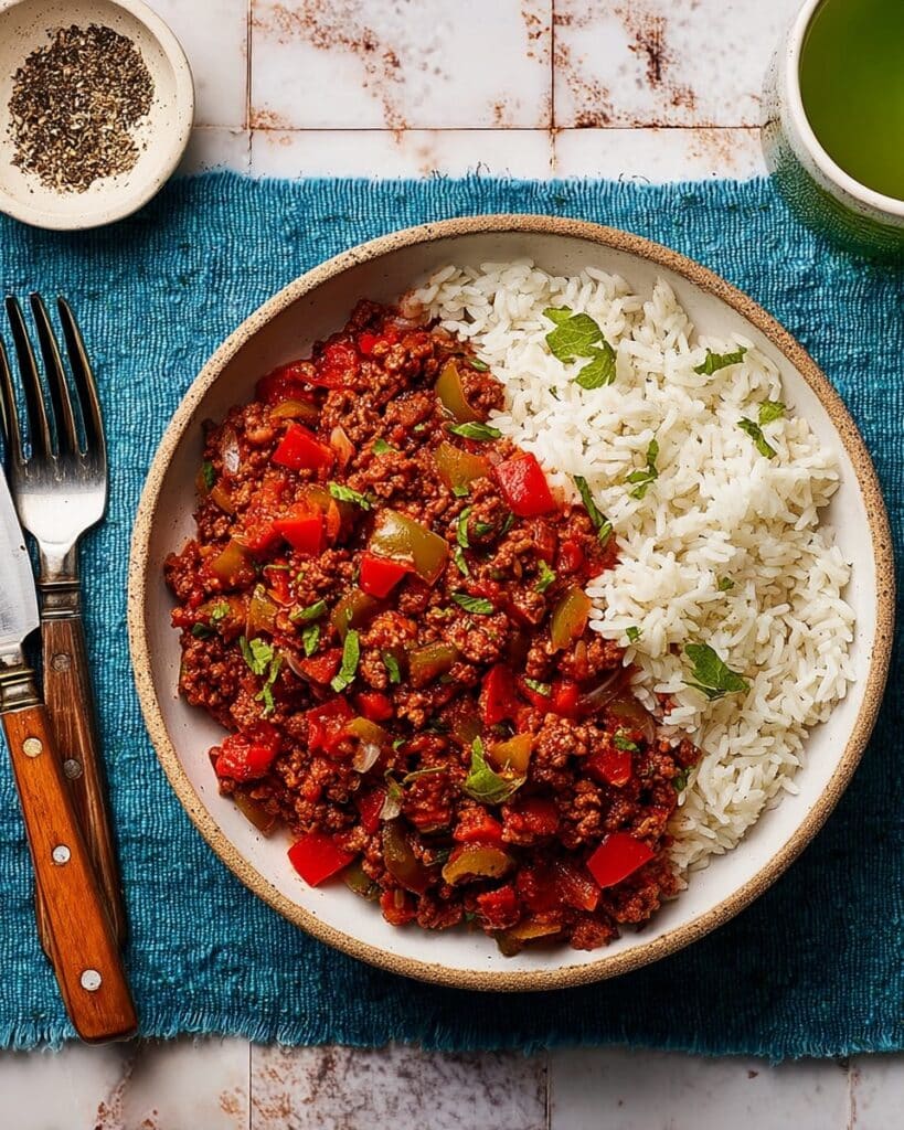 Jamaican Bully Beef with Spicy Tomato and Rice Recipe