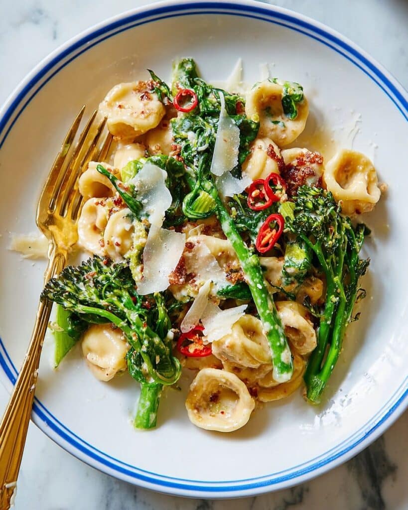 Orecchiette with Purple Sprouting Broccoli and Calabrian Pesto Recipe