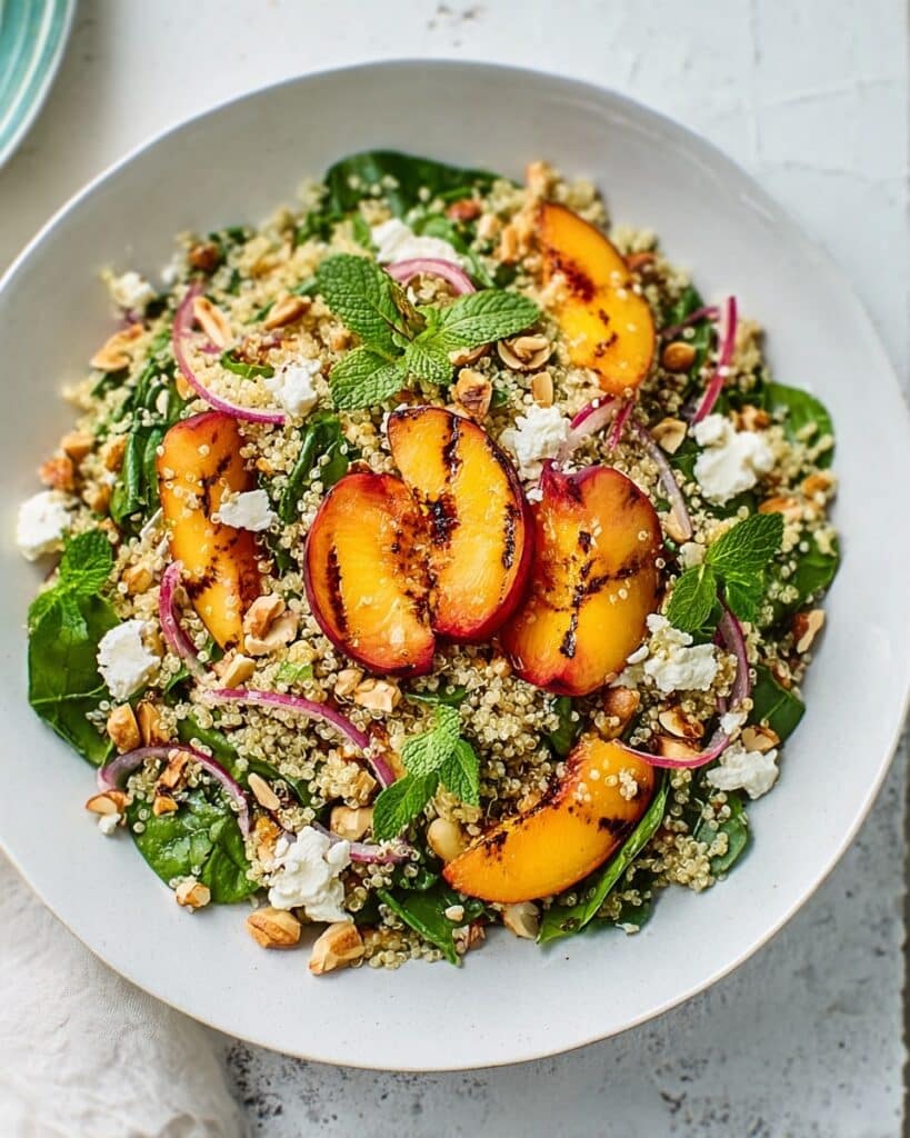 Quinoa, Goat’s Cheese & Peach Salad Recipe