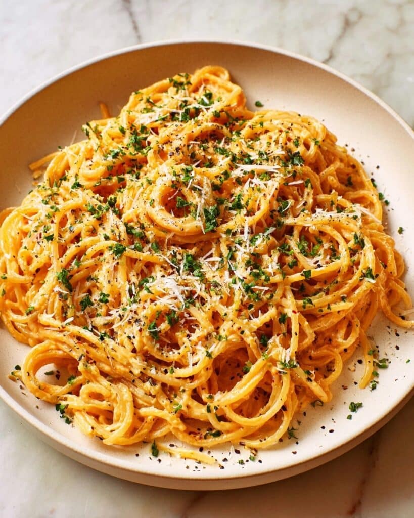 Brown Crab & Garlic Spaghetti Recipe