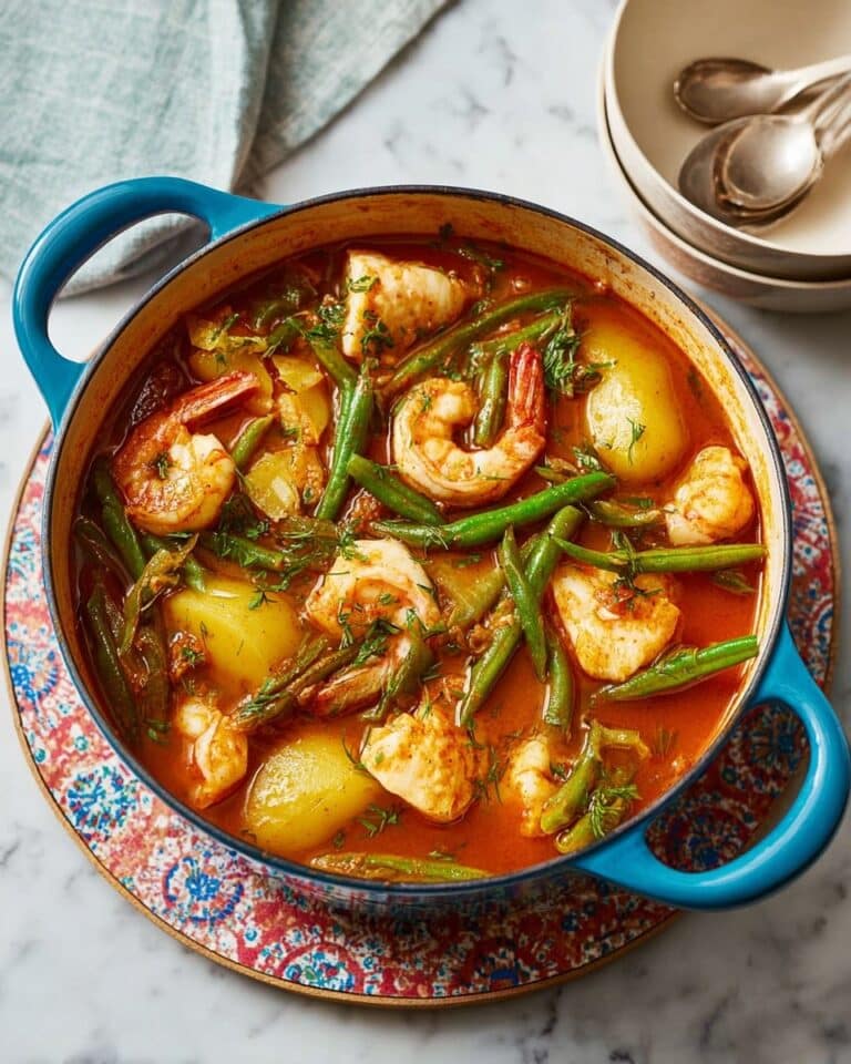 One-Pan Cod and Red Shrimp with Potatoes and Vegetables Recipe