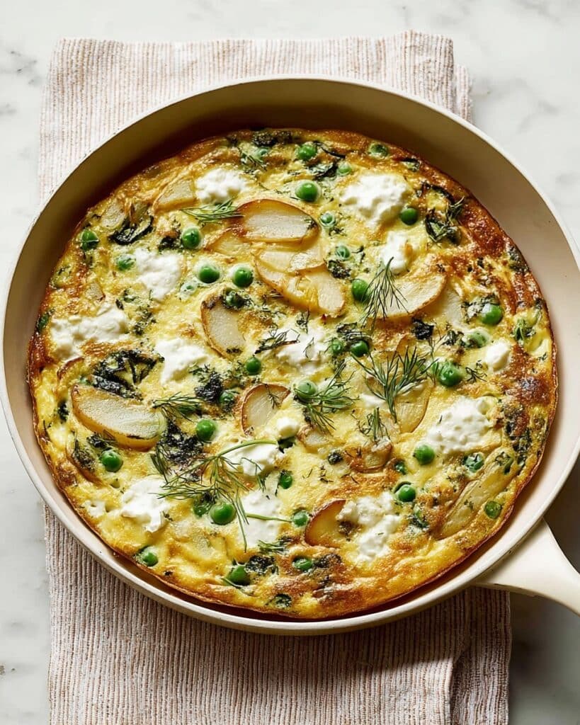 Broad Bean, Pea & Ricotta Frittata Recipe