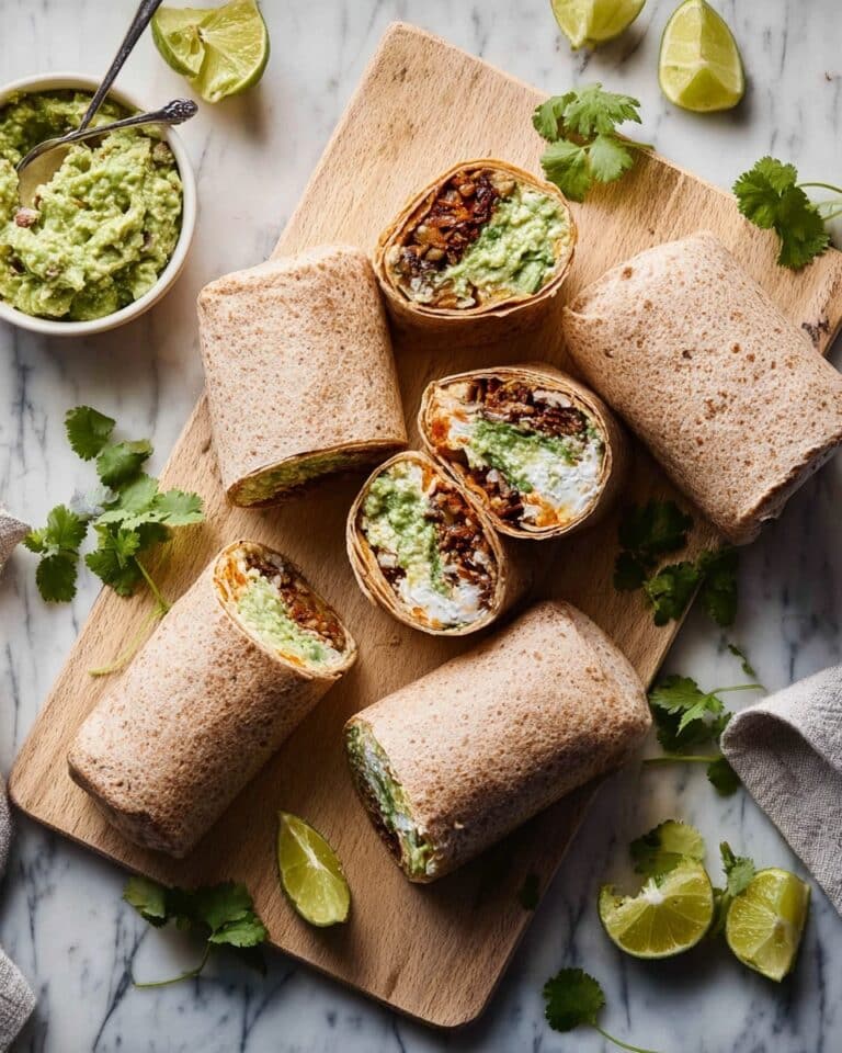 Healthy Beef Burritos with Black Beans and Fresh Guacamole Recipe