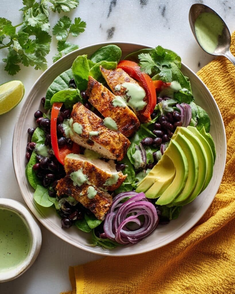 Warm Chicken Salad with Avocado Dressing Recipe