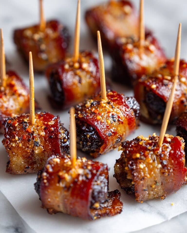 Bacon-Wrapped Dates with Goat Cheese and Dark Chocolate Recipe