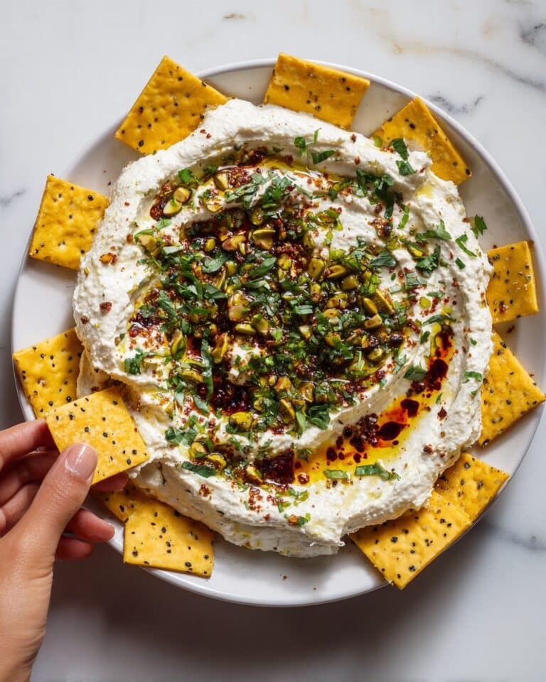 Garlic Herb Cheese Dip with Honey & Chili Crisp Recipe