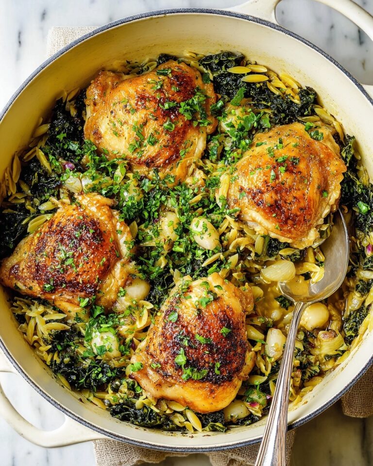 One-Pot Garlicky Chicken Thighs & Giant Couscous Recipe