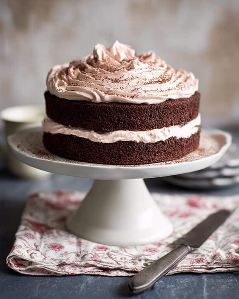 Low Sugar Chocolate Beetroot Sandwich Cake Recipe