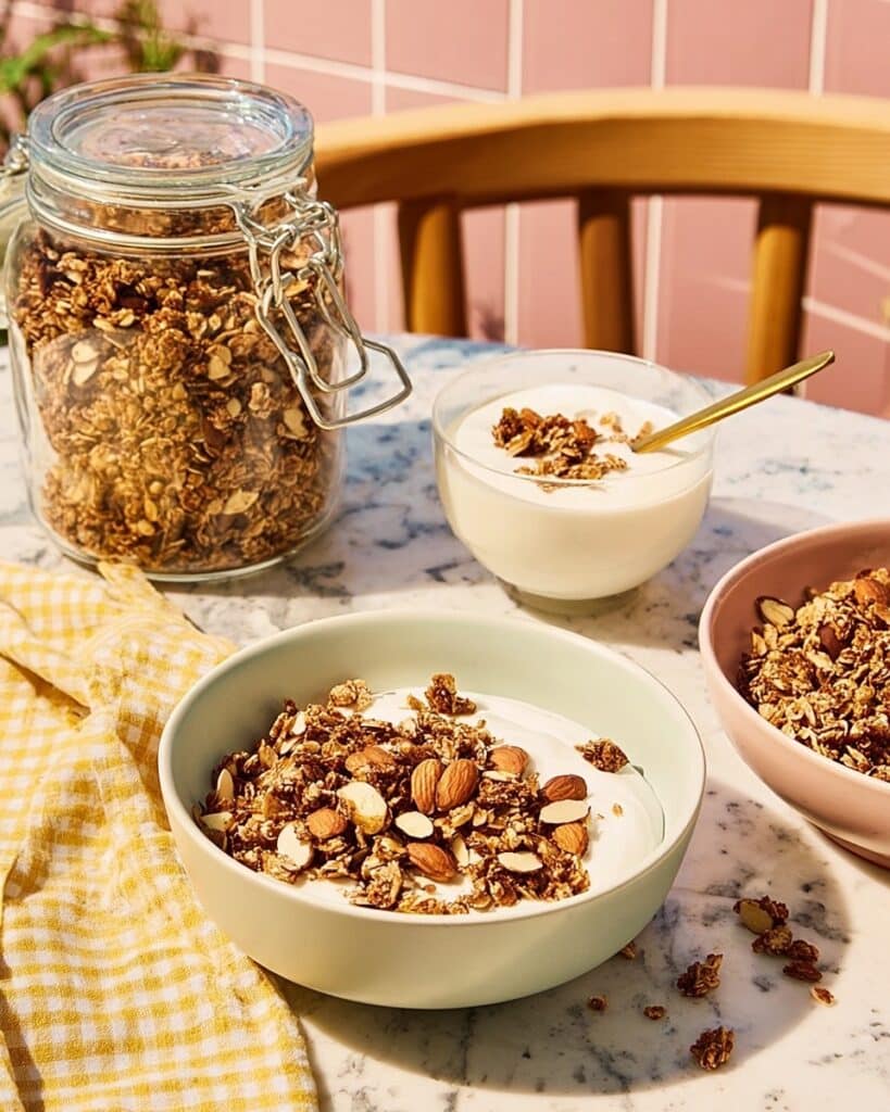 Healthy Homemade Prune and Orange Granola with Nuts and Seeds Recipe