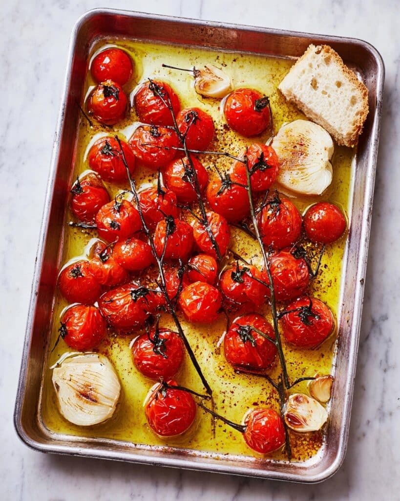 Slow-Cooked Vine Tomatoes with Garlic Recipe