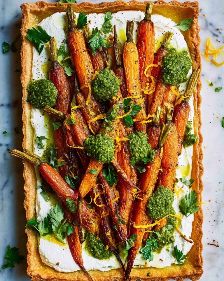 Roasted Carrot & Whipped Feta Tart Recipe