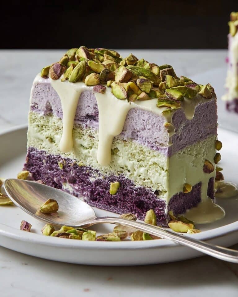 Ube Pistachio Ice Cream Bars Recipe