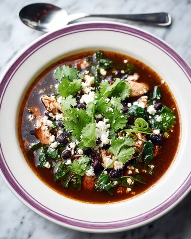 Spiced Black Bean & Chicken Soup with Kale Recipe