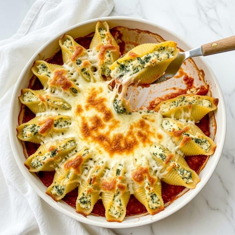Cheesy Spinach Stuffed Shells Recipe