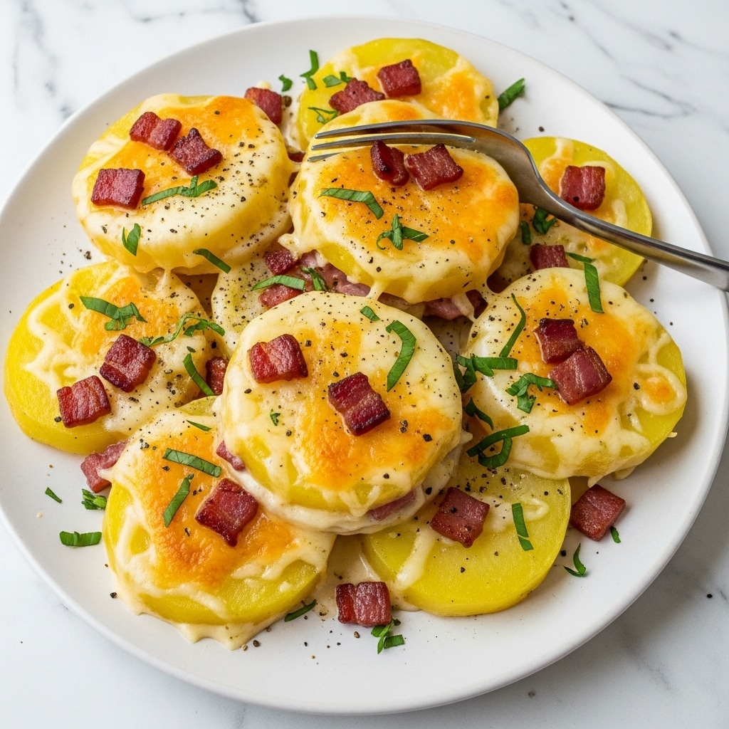 Cheesy Scalloped Potatoes and Ham Recipe