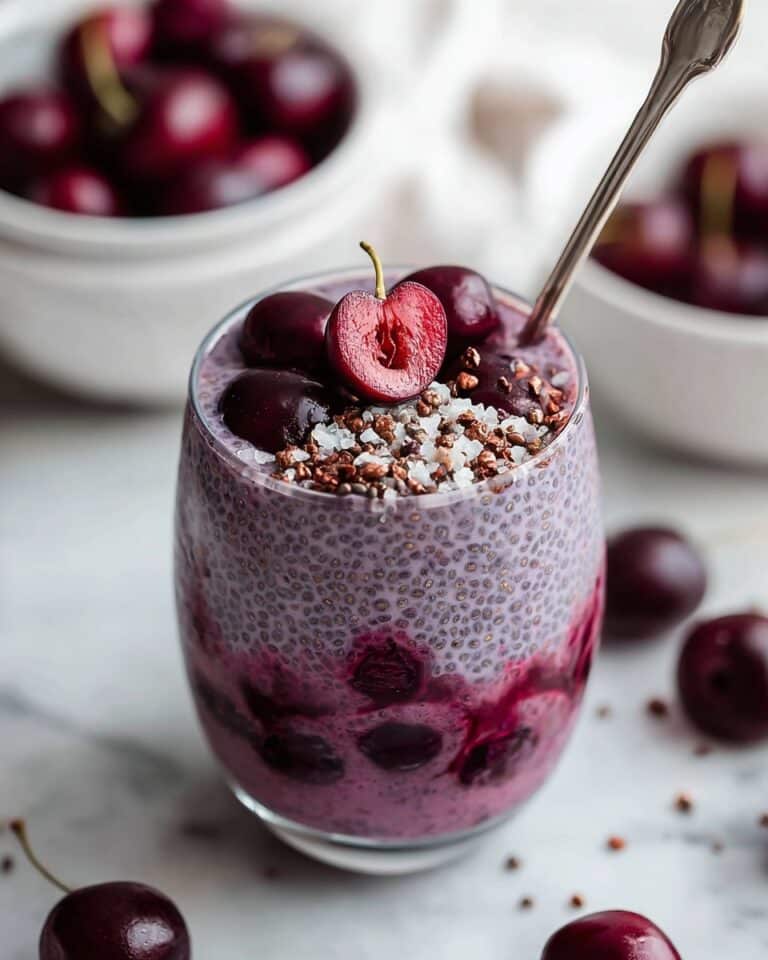 Cherry Chia Pudding with Maple-Infused Cherry Topping Recipe