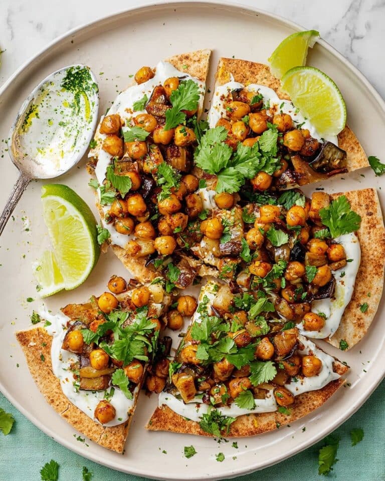 Chipotle Chickpeas with Aubergine & Pitta Recipe