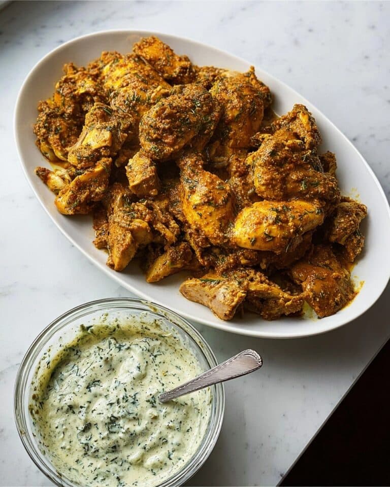 Kadhai Chicken Chargha with Mint Raita and Naan Recipe