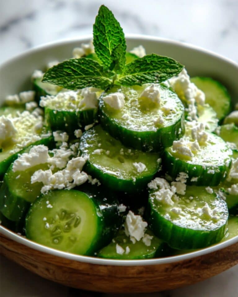 Cucumber Feta Salad: Crisp, Creamy & Bursting with Mediterranean Flavor Recipe