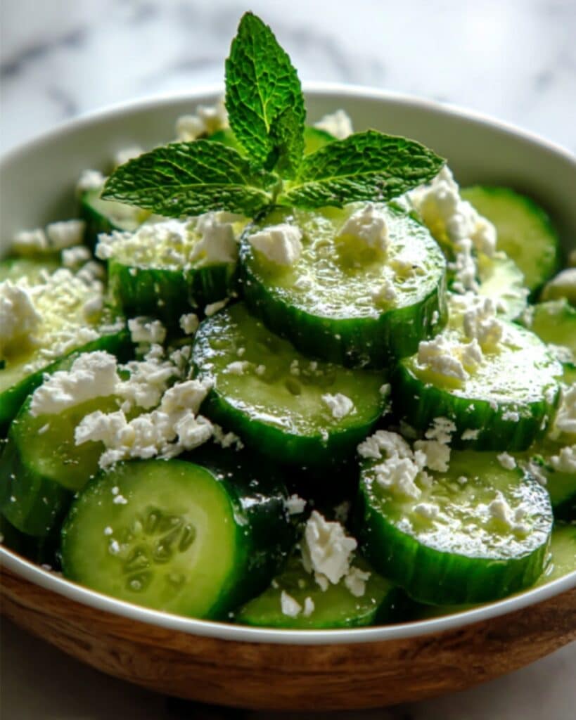 Cucumber Feta Salad: Crisp, Creamy & Bursting with Mediterranean Flavor Recipe
