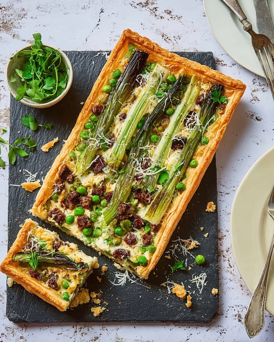 Spring Onion, Pea & Pancetta Tart Recipe