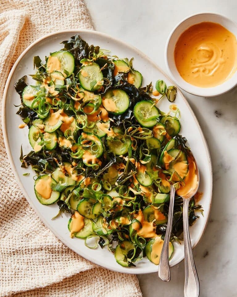 Seaweed & Cucumber Salad with Sesame Mustard Dressing Recipe