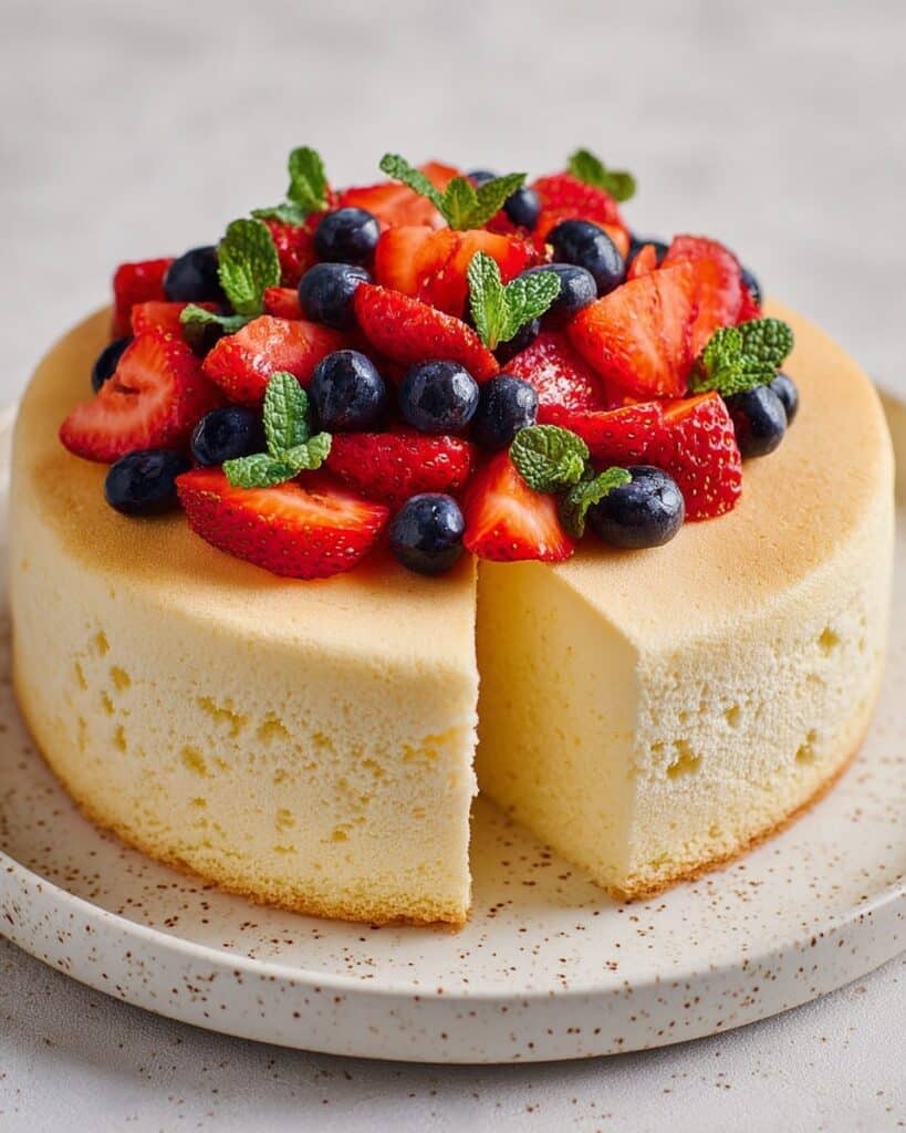 Japanese Yuzu Cheesecake with Berries Recipe