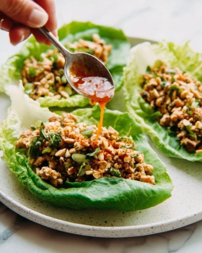 Chicken Lettuce Wraps with Lime Drench Recipe