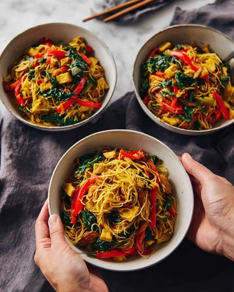 Easy Singapore Chicken Vermicelli Noodles Recipe