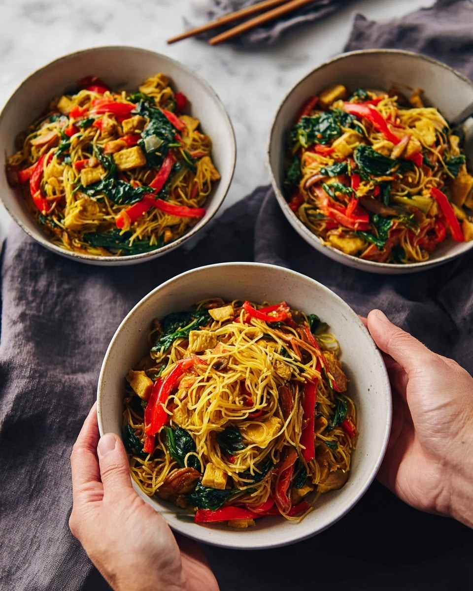 Easy Singapore Chicken Vermicelli Noodles Recipe