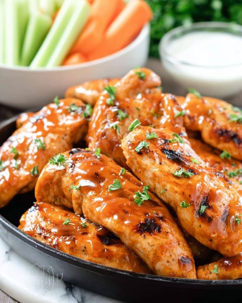 Saucy Buffalo Chicken Tenders (No Breading) Recipe