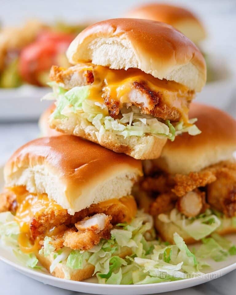 Chicken Tender Sliders with Honey Mustard Glaze Recipe
