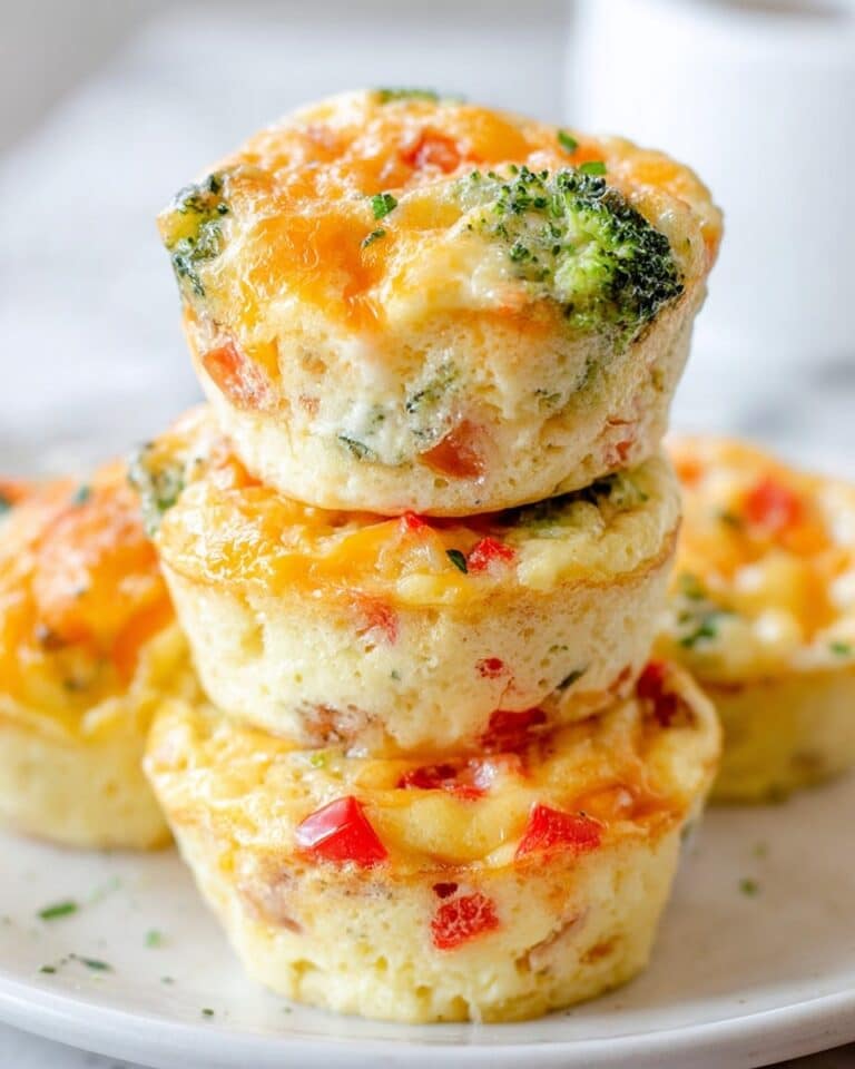 Broccoli, Ham, and Cheddar Egg Muffins Recipe