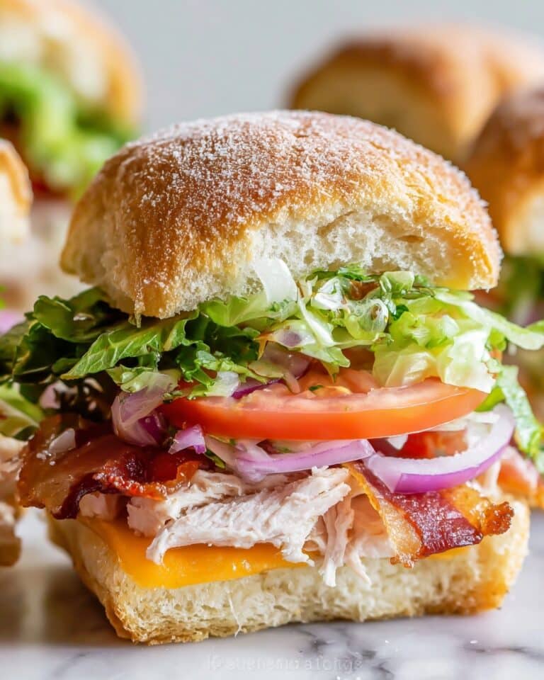 Turkey Club Sliders with Garlic Parmesan Glaze Recipe