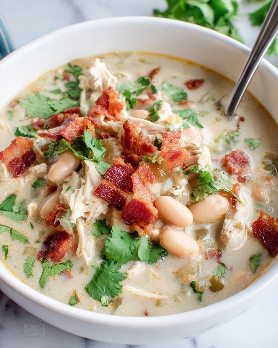 Bacon Ranch White Chicken Chili Recipe