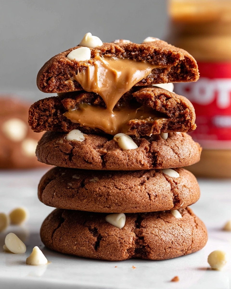 Biscoff Stuffed Cookies with White Chocolate Chips Recipe