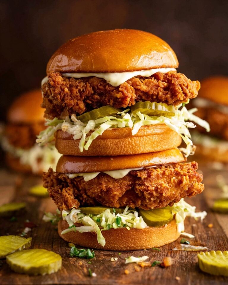 Ultra Crunchy Fried Chicken Burger Recipe