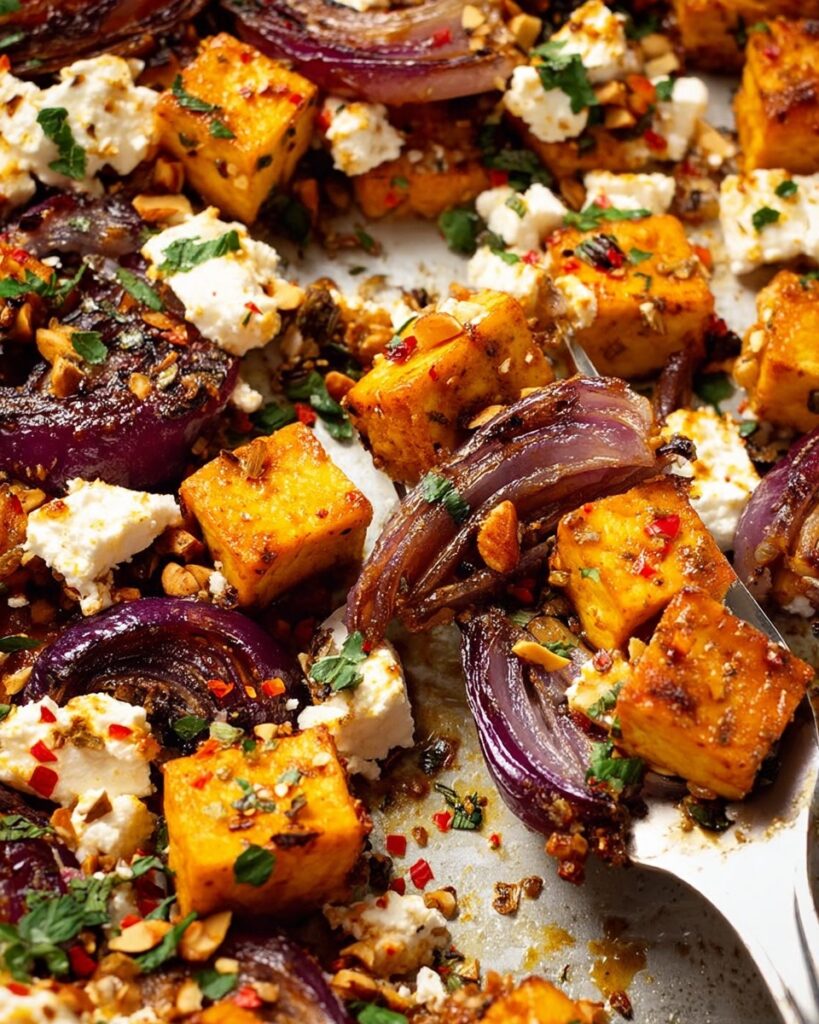 Maple Roasted Pumpkin with Chili and Feta Recipe