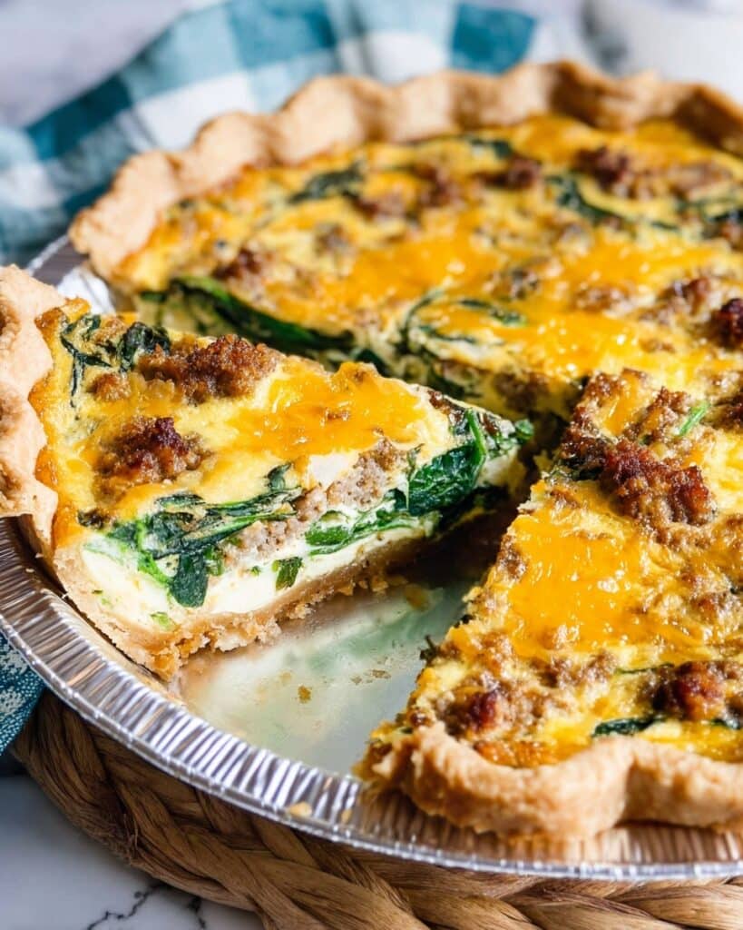 Sausage Spinach Quiche Recipe