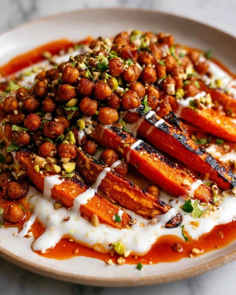 Sweet Potato Salad with Whipped Tahini, Spicy Maple Sauce, and Crispy Chickpeas Recipe