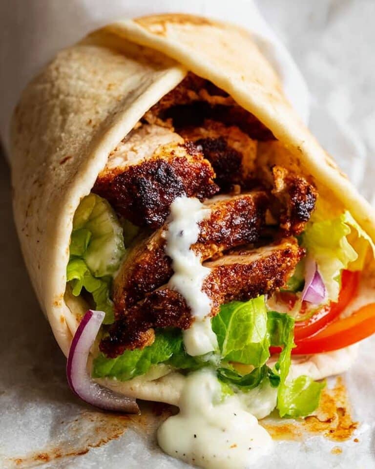 Chicken Shawarma with Lemon Yogurt Sauce and Flatbreads Recipe