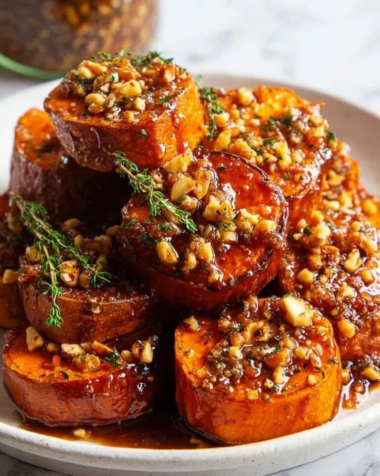 Fondant Slow-Roasted Sweet Potatoes with Maple Butter Pecans Recipe
