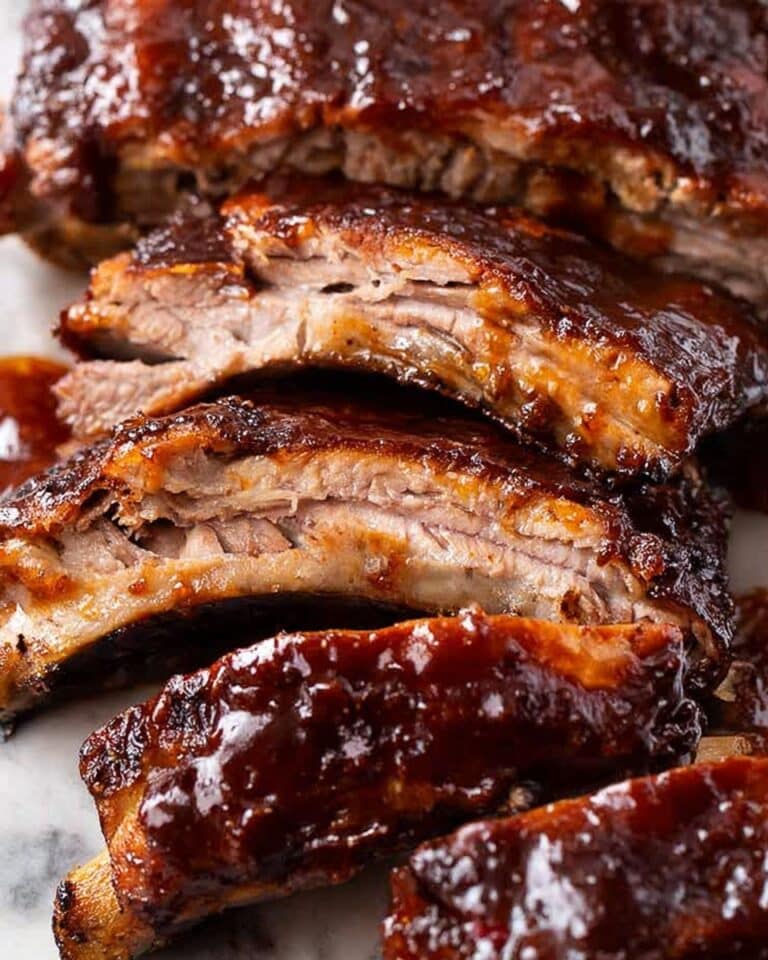 Oven Baked Pork Ribs with Barbecue Sauce Recipe