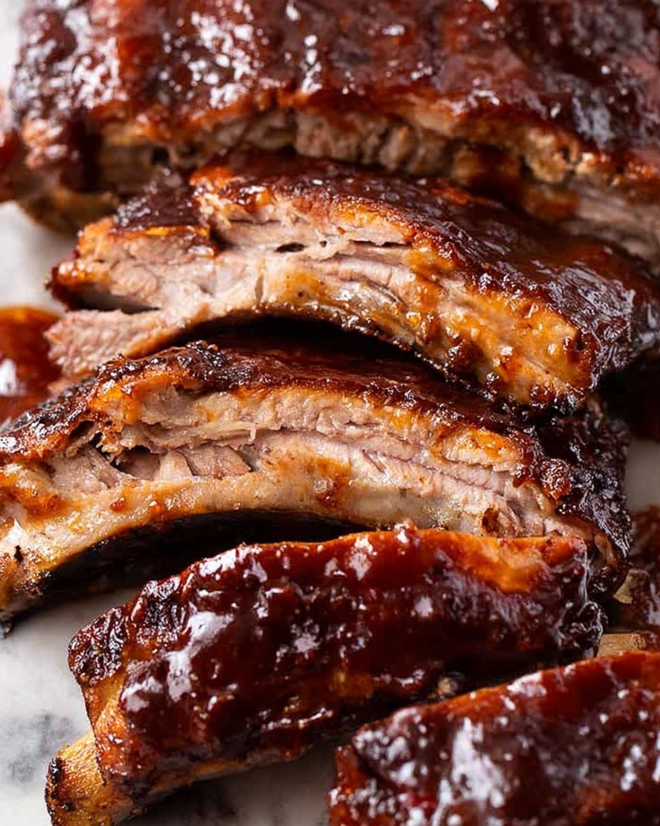 Oven Baked Pork Ribs with Barbecue Sauce Recipe