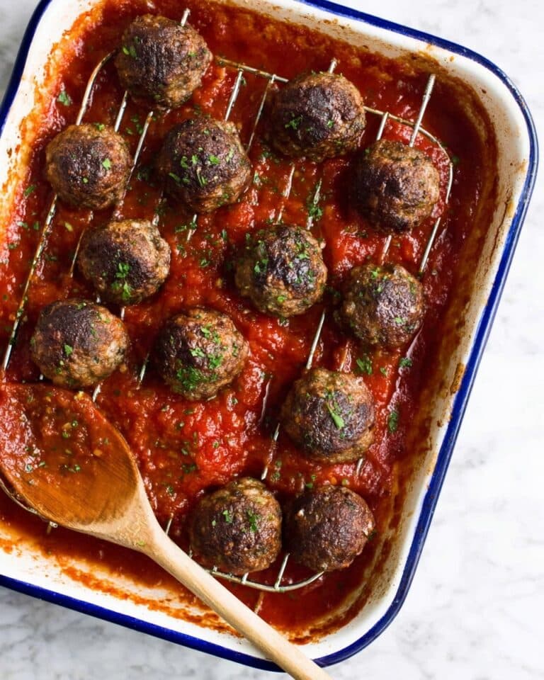 Oven Baked Italian Meatballs Recipe